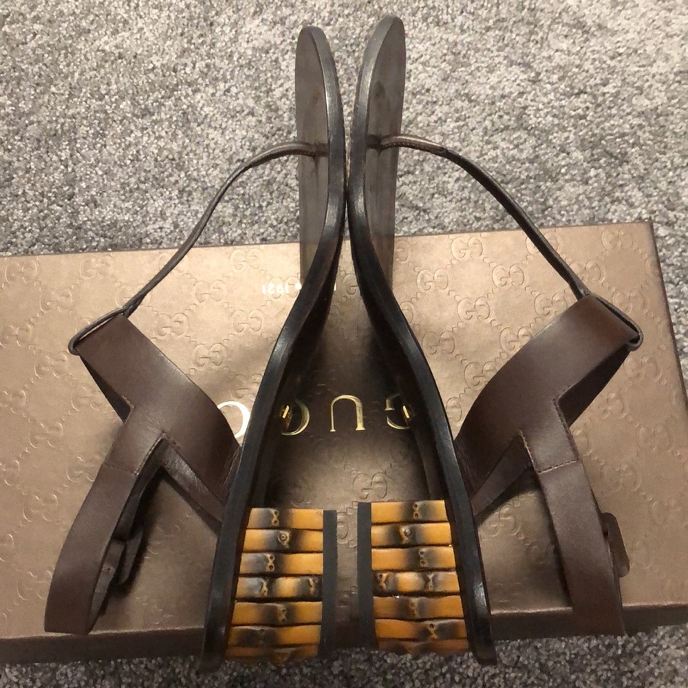 Gucci woman’s bamboo heel sandals - Picture 7 of 11